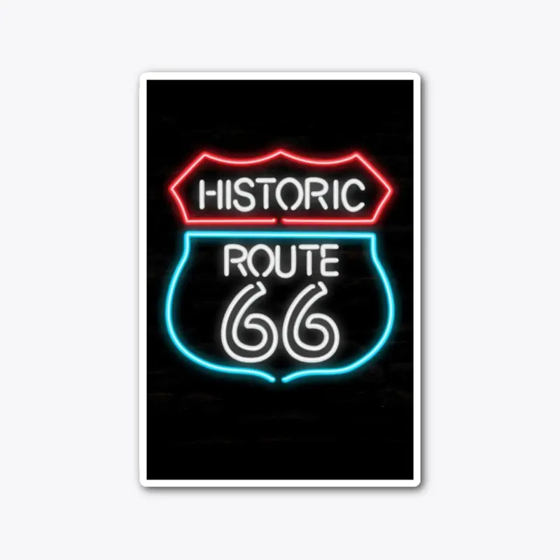 Route 66 Man Cave Neon Pipe Sign